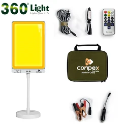 Ampoule LED Portable Rechargeable à distance, lumière d'urgence, pour tente extérieure, Camping, barbecue, randonnée, fête, 360 