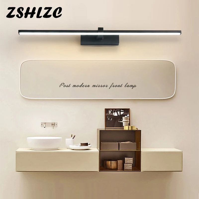 Modern Led Wall Lamp 120 100 80cm Mirror Light Wall Mounted Wall Light Fixture Bathroom Mirror Light Sconce Lamp Black White 5