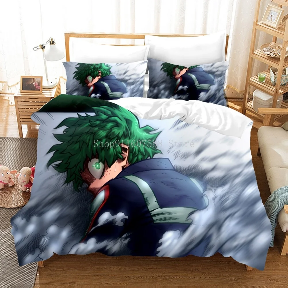 pink bedding 3D Printed Anime Bedding Set Cartoon/Anime Home Textile My Hero Academy Duvet Cover Pillowcase For Boys Adults Teens King Size best Bedding Sets