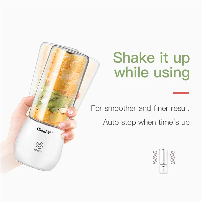 Lâmina de Aço Elétrico sem Fio Maker para Viagens Inoxidável Espremedor Frutas Vegetais Liquidificador Copo Suco Recarregável Smoothies Piquenique 11 High Quality Eletrodomésticos