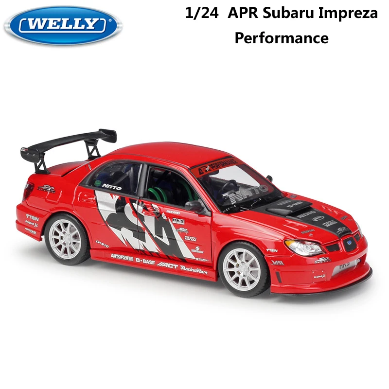 WELLY Модель литья под давлением автомобиля 1:24 весы APR SUBARU IMPREZA производительность