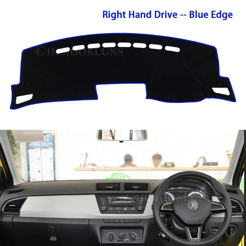 Dashboard Cover Protective Pad for Skoda Fabia 3 NJ 2015 2016 2017 2018 2019 2020 MK3 Accessories Dash Board Sunshade Carpet custom license plate