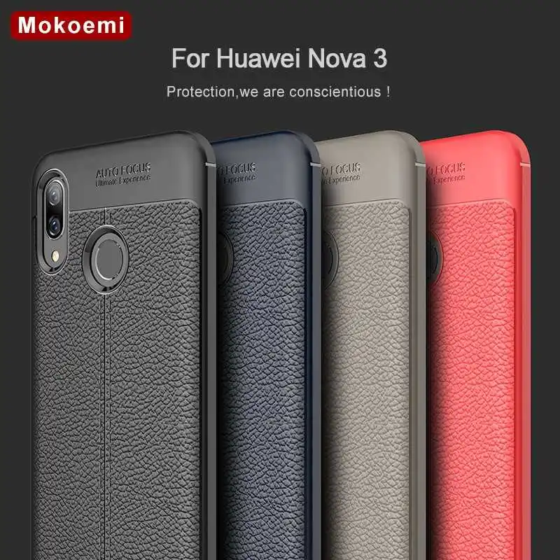 

Mokoemi Lichee Pattern Shock Proof Soft 6.3"For Huawei Nova 3 Case For Huawei Nova 3 Cell Phone Case Cover