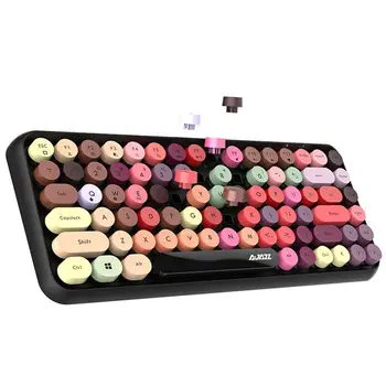 

Wireless Keyboard 308i Colorful Keyboard Home Office Girls Punk Keyboard Gaming Keyboard Computer Accessories