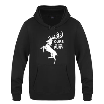 

Game of Thrones Ours is the Fury House Baratheon Hoodie Sweatshirts Men Fashion Mens Hooded Fleece Pullover Hoodies Coat