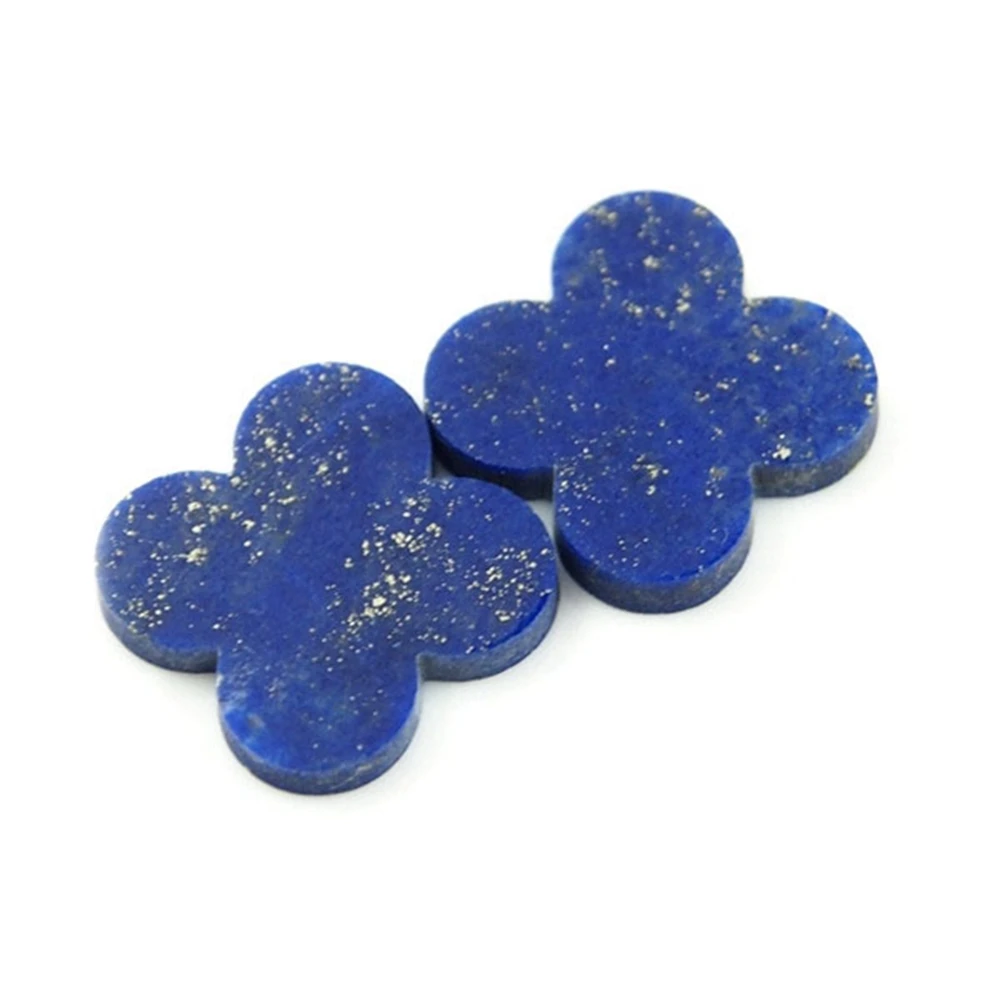 

15*15 mm 50 Piece/a lot Four-leaf clover blue lapis lazuli natural stone hot saleing