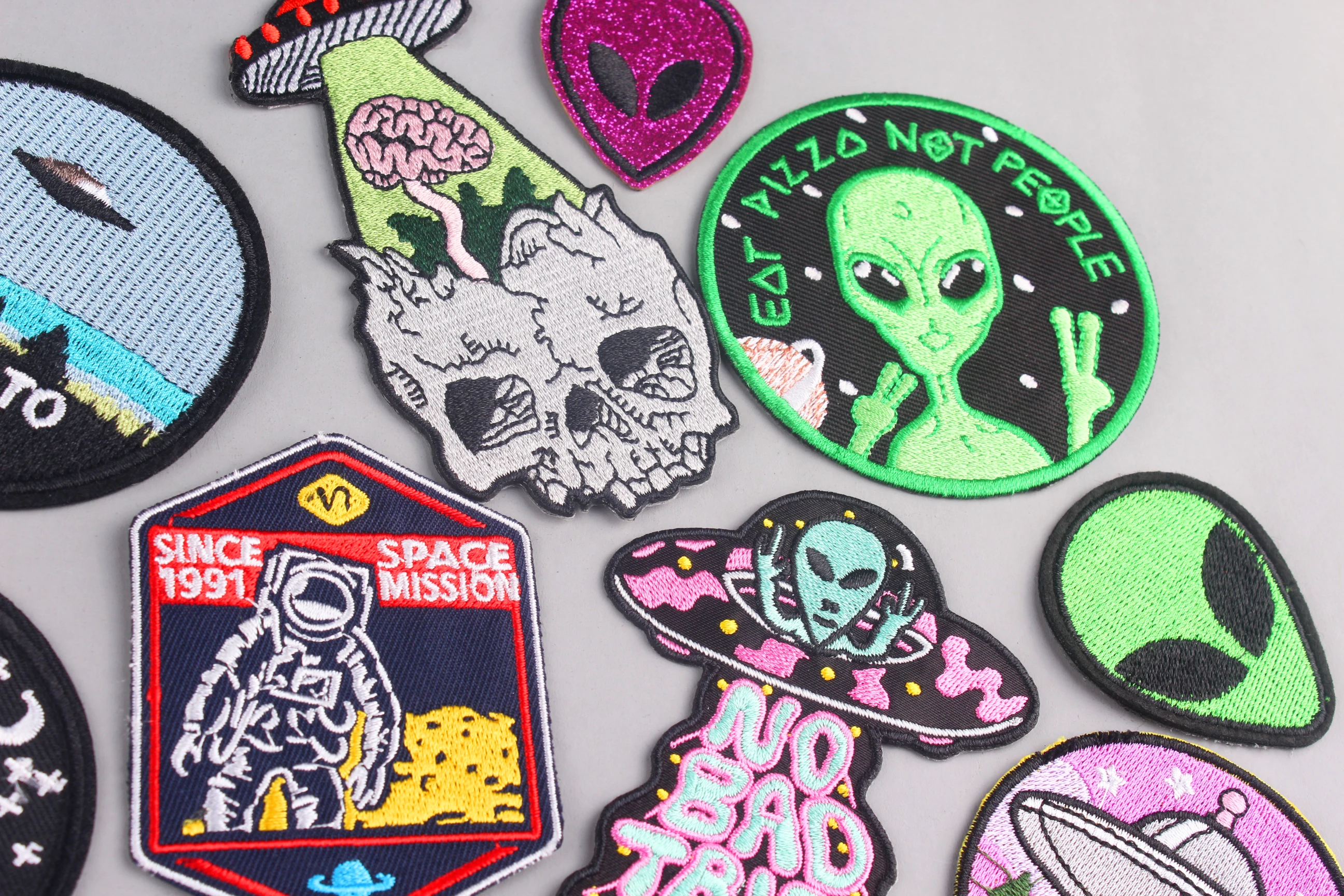 Аппликации UFO Alien Iron On Patches для одежды наклейки на тканевый рюкзак джинсовая