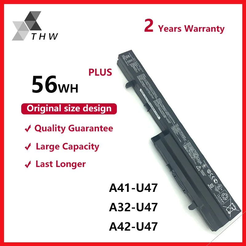 THW Laptop Battery A32-U47 for Asus U47 U47A Q400 Q400A Q400C R404 U47C U47V U47VC A41-U47 A42-u47 | Компьютеры и офис