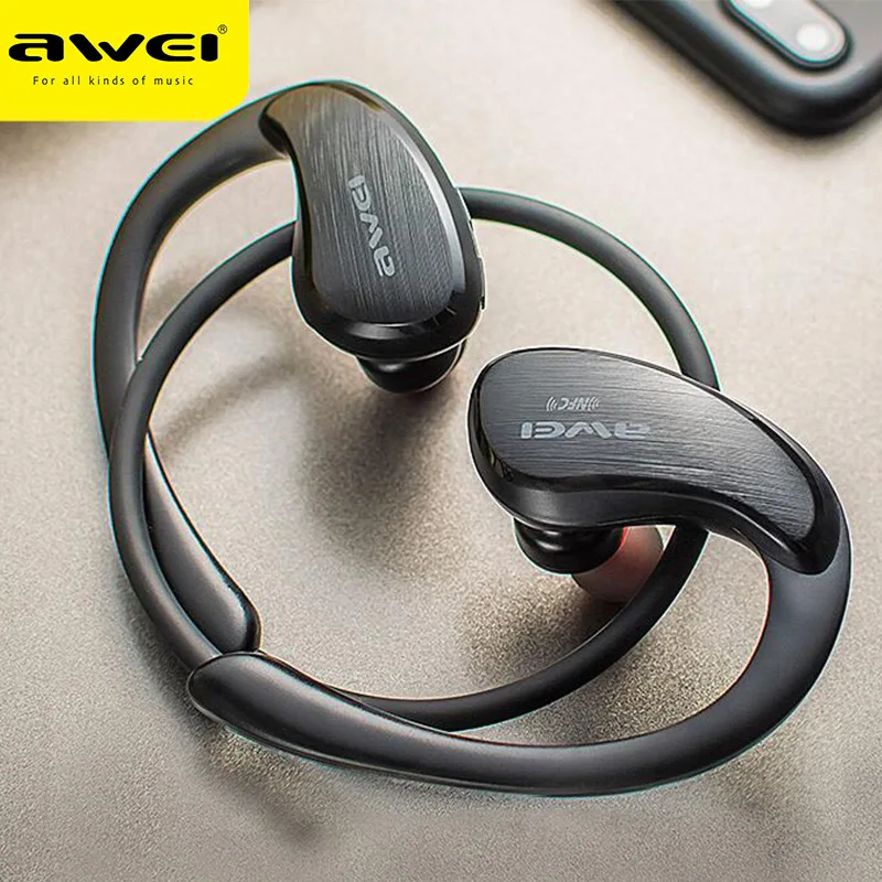 Беспроводные Bluetooth Наушники AWEI A885BL спортивные Hi Fi наушники с крючком стерео бас