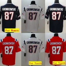 Все сшитые мужские wo Мужские Молодежные Дети th Новая Англия Rob Gronkowski 87 Джерси