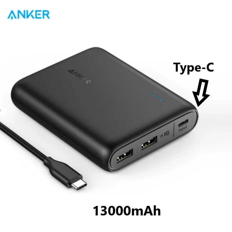 Anker PowerCore 13000 Portable Charger Power Bank with PowerIQ and VoltageBoost Technology for iPhone, iPad, Samsung Galaxy power bank battery Power Bank
