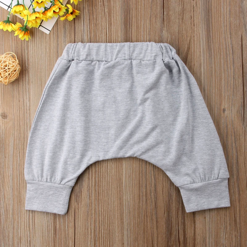 Повседневные Хлопковые Штаны для маленьких мальчиков, штаны-шаровары длиной до икры, От 0 до 5 лет