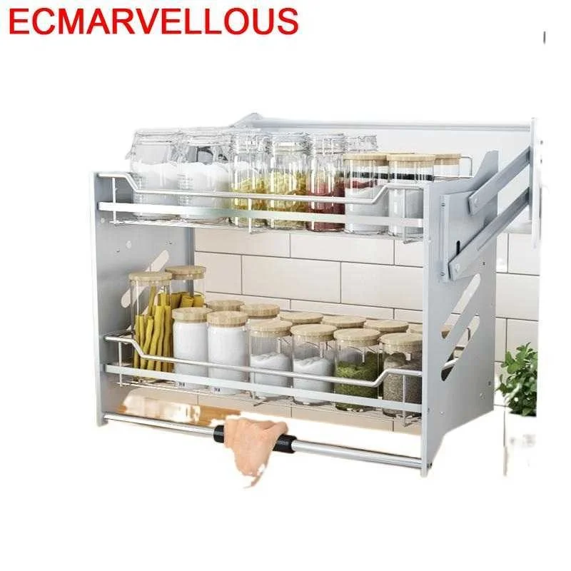 Despensa Gabinete Pantries Cupboard Dish Drainer Stainless Steel Hanging Cozinha Organizer Kitchen Cabinet Storage Basket | Дом и сад
