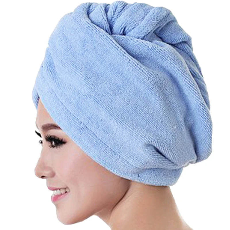 Полотенце для ванной из микрофибры, быстросохнущее женское банное полотенце, мягкая шапочка для душа колпак для леди, мужской тюрбан, повязка на голову, инструменты для купания
