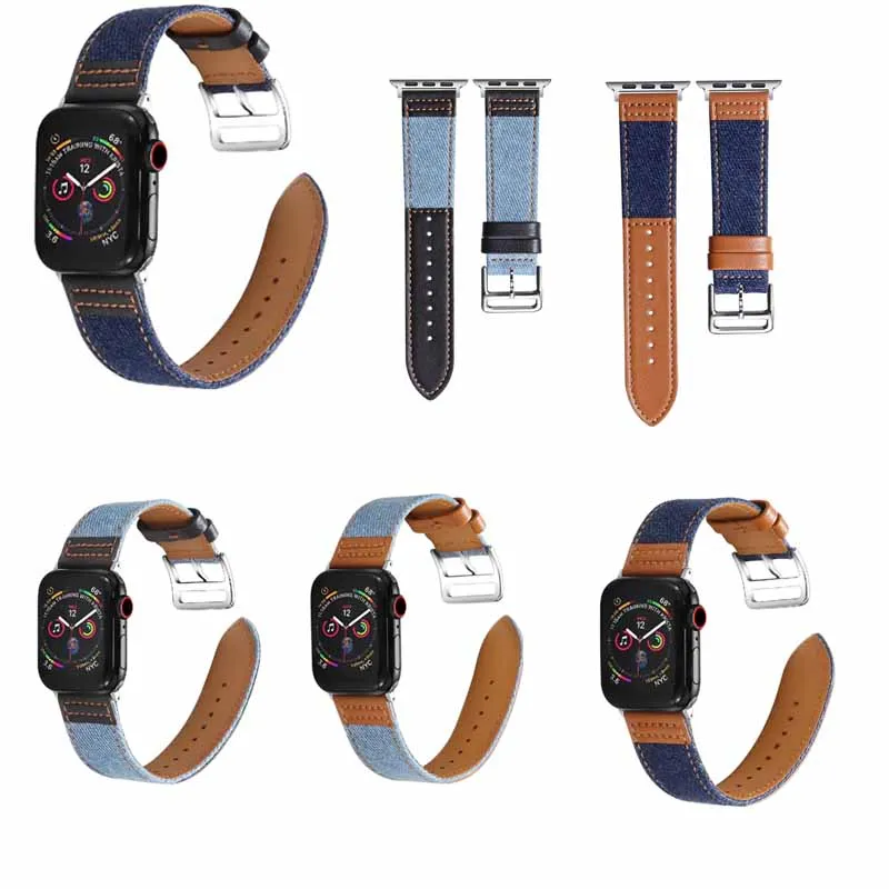 

cowboy pattern with Leather band for apple watch strap 5 42mm/38mm/44mm/40mm for iwatch bracelet series 4 3 2 1