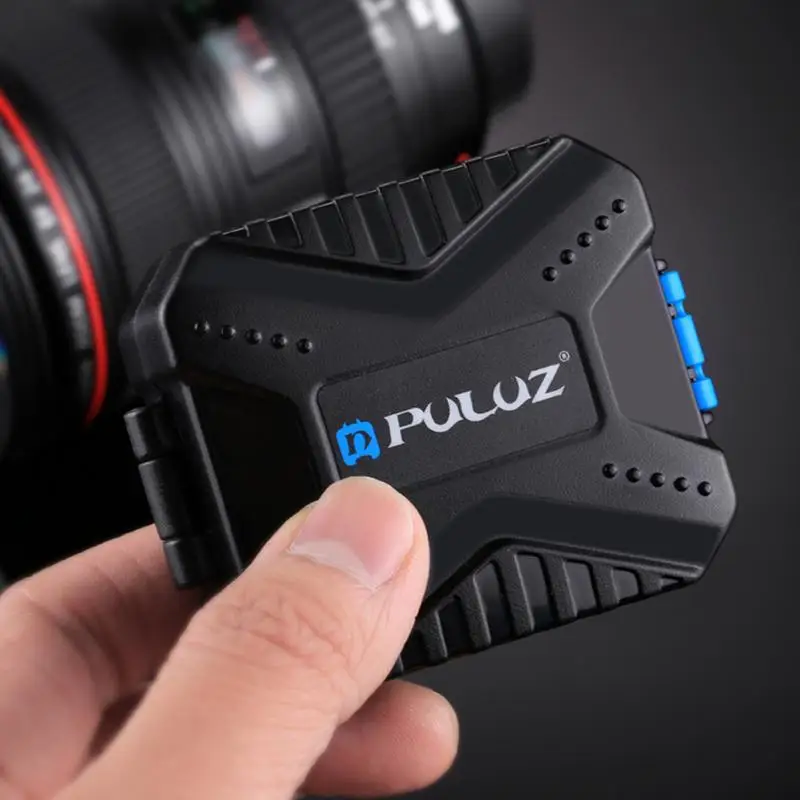 

Black 11 Waterproof Memory Card Case Cards Room CF/TF/1SD Card Memory Card Storage Case 5.9*7.3*2.6cm