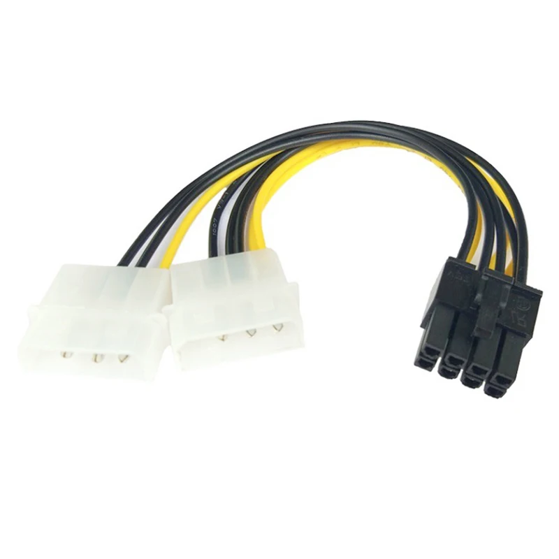 

1pcs 7.08 Inch 8-Pin To Dual 4-Pin Video Card Power Cord Cable Adapter Durable