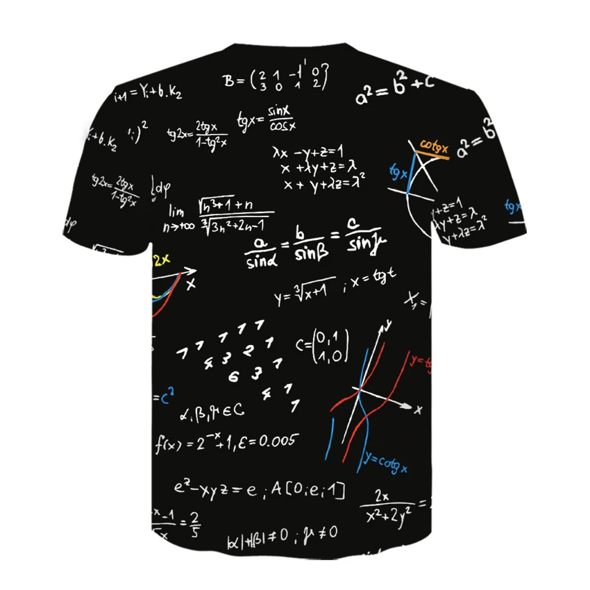 Новое поступление, футболка для мужчин и женщин, 3D Забавные футболки с принтом известного физика Эйнштейна, математическая футболка с формулой, повседневный летний топ
