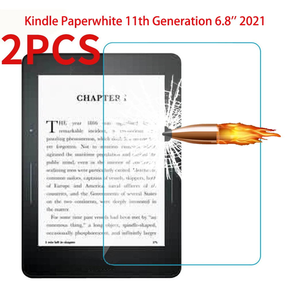 

2 упаковки закаленное стекло для Kindle Paperwhite 11th 6,8 дюймов защита экрана Защитная пленка для Kindle Paperwhite 2021