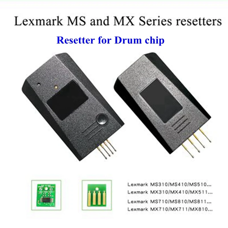 Совместимый для Lexmark скрывающее средство лучшее решение для MS/MX 310/410/510/610/710/810 серии тонер чипы для барабан чипы 20 кредиты - Цвет: Resetter for drum