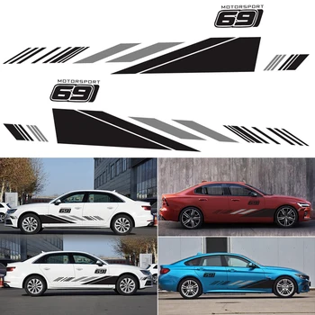 

Car Side Stickers racing strip sticker Mini Auto Vinyl Film Car Tuning Accessories Waterproof Stickers and decals for car