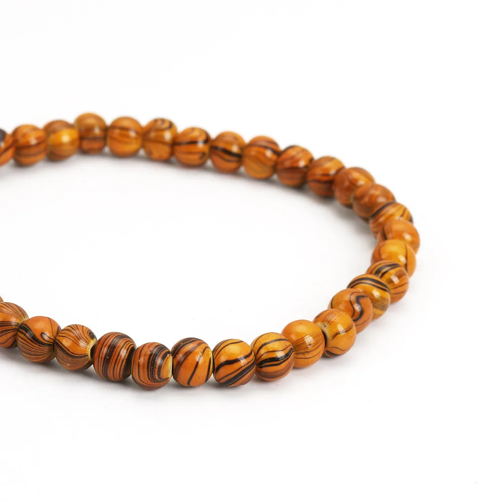 

DoreenBeads Wood Spacer Beads Round Orange Stripe About 10mm( 3/8") Dia. - 9mm( 3/8") Dia., Hole: Approx 3.2mm, 2 Strands