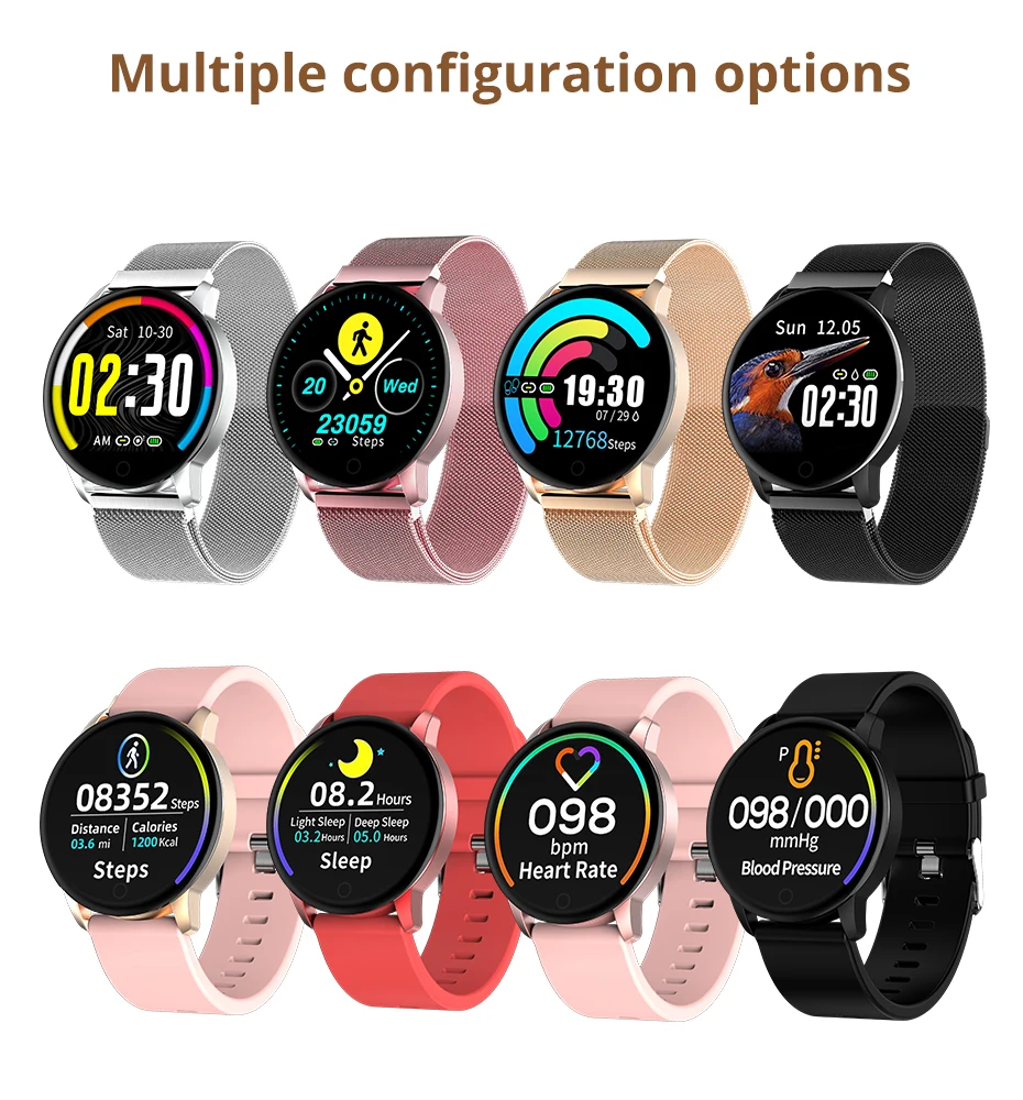 Makibes T5 PRO Advanced Milanese magnetic Fitness Tracker Smart Watch Blood Pressure Monitor Smartwatch Fashion PK Q8 Bracelet08