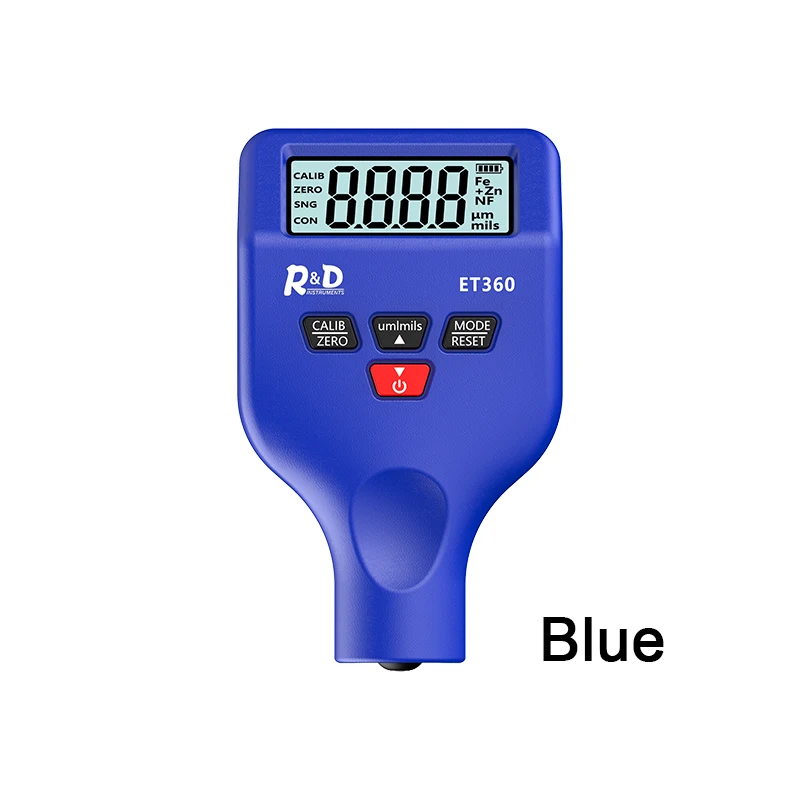 ET360 0-1500&mu;m Car Paint Thickness Meter High Precision Coating Thickness Gauge for Car Fe/NFe Fe+ Zn Russian Manual