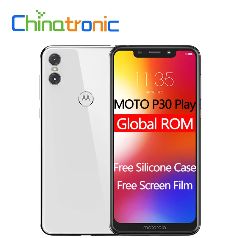 

Global ROM Motorola MOTO P30 Play 4G 64G Mobile Phone Snapdragon 625 Octa Core 5.86"19:9 Dual rear cameras Fingerprint