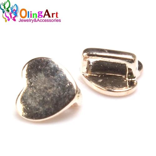 0502 20pcs 005 RG Olingart 20 шт отверстие 5*2 мм подвески в форме сердца слайдер бусины тибетское серебро Поиск браслет Изготовление ювелирных изделий Сделай Сам ручной работы ремесло - Цвет: 0502 20pcs 005 RG