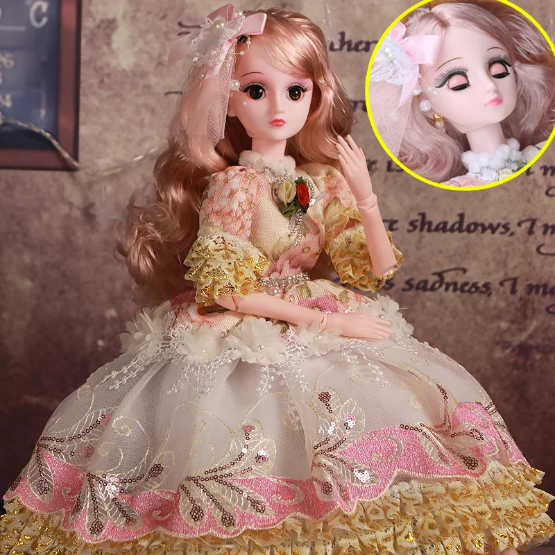 

1/3 BJD doll SD Dolls 23 inch 20 Ball Moveable Jointed Dolls with Clothes (+2 more clothes)Gift toy for Girls AT40