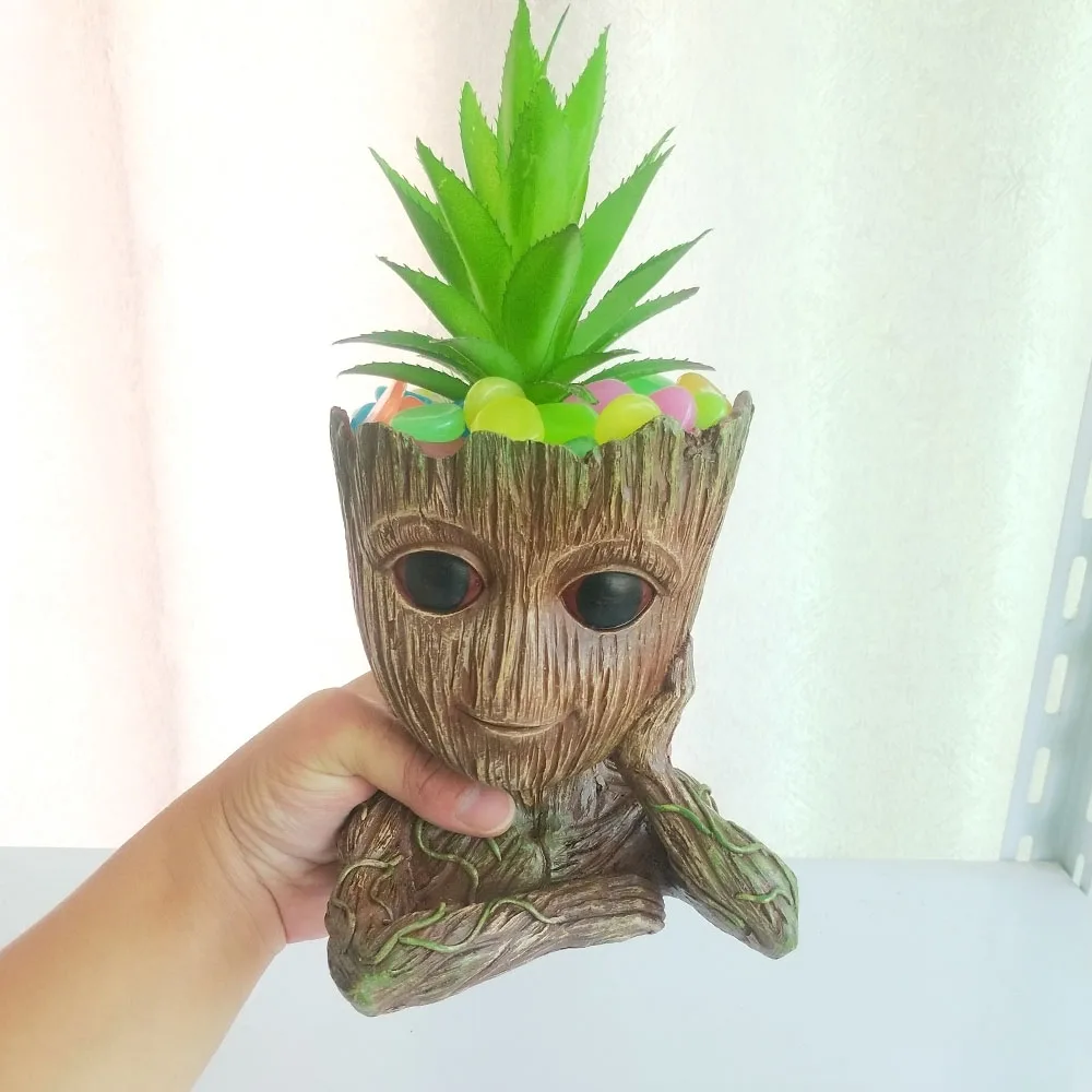 YeFine смола открытый цветочный горшок большой вазон горшки мультфильм дизайн Сад