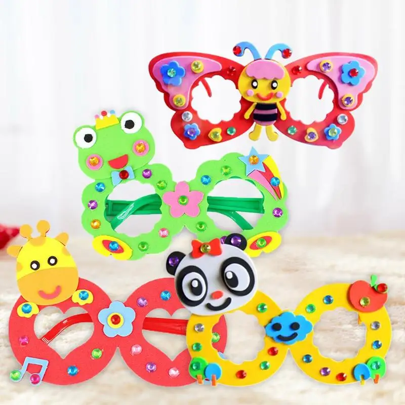 EVA алмазные очки для детей DIY ручная паста 3D стерео наклейки игрушки случайный