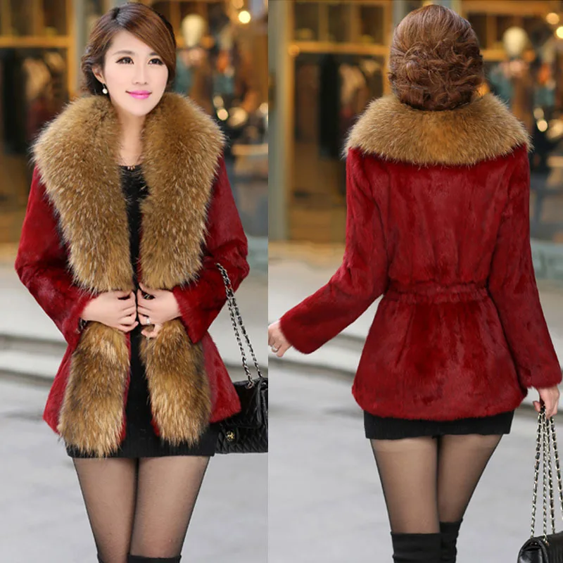 2020 Women's Jackets Winter Faux Fur Coat Women Plus Size Korean Fake
