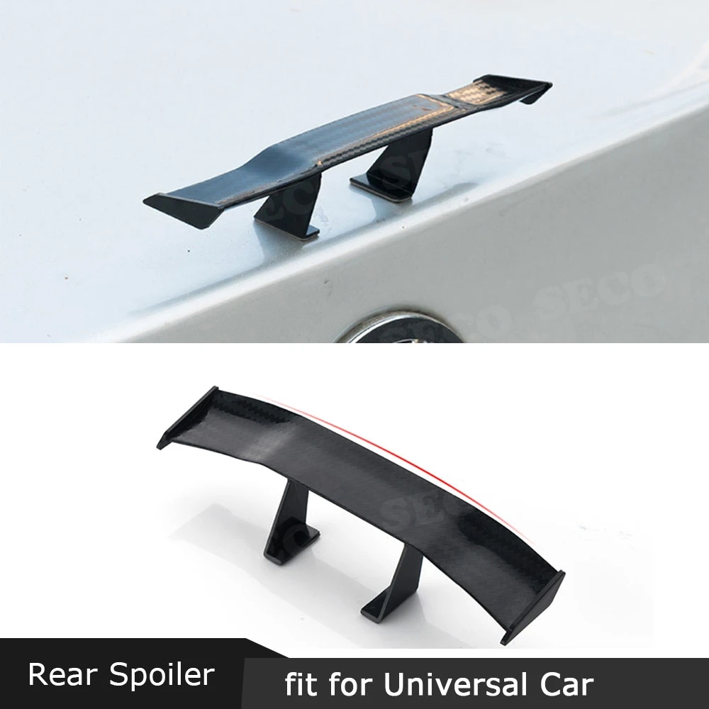 

Carbon Fiber Twill Look GT Style Mini Racing Rear Small Wing Spoiler Boot Decoration For BMW E46 F10 For VW Passat Universal Car