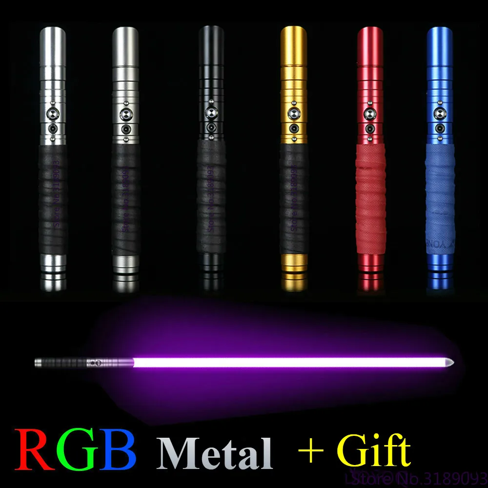 Yq Ziqing 11 changement de couleur sabre laser Rgb lumière sabre Force Fx éclairage lourd duel couleur son Foc verrouiller la poignée en métal