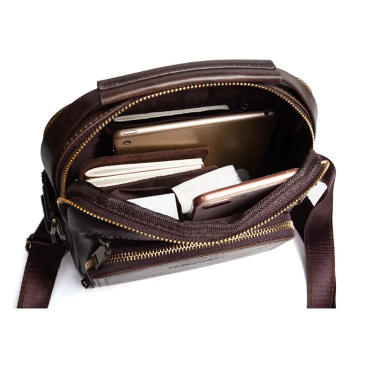 Кожаная мужская сумка Повседневная Деловая кожаная мужская s Мужская винтажная сумка через плечо сумки через плечо ретро сумки на молнии сумка для женщин#919