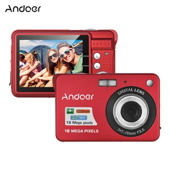 

3 Colors Andoer 18M 720P 2.7inch LCD Digital Camera Video Camcorder Rechargeable Batteries 8X Digital Zoom Kids Christmas Gift