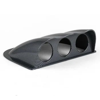 

52mm Car Carbon Fiber Style Gauge Meter Pod Dashboard Mount Holder Stand 3-Hole Durable And Practical To Use
