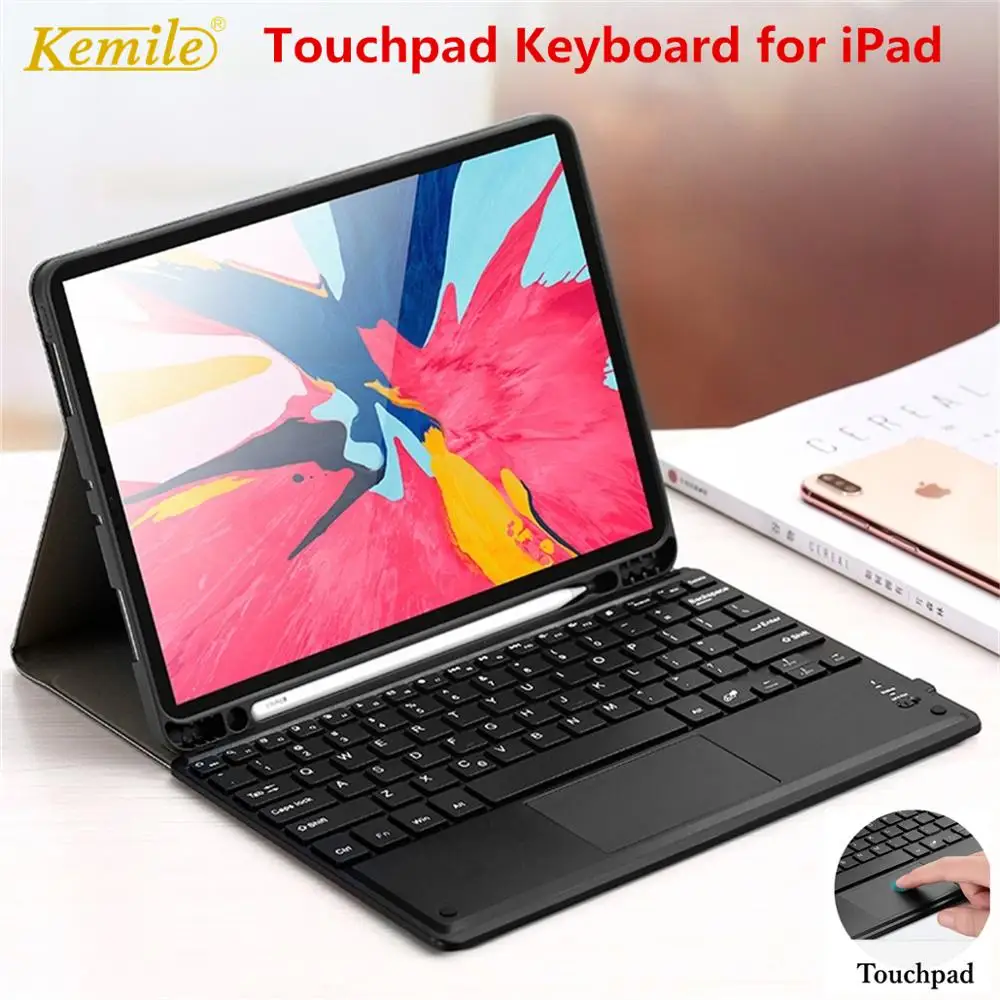 Чехол для клавиатуры с сенсорной панелью iPad 9 7 2018 Air 2 10 чехол держателем стилуса Pro