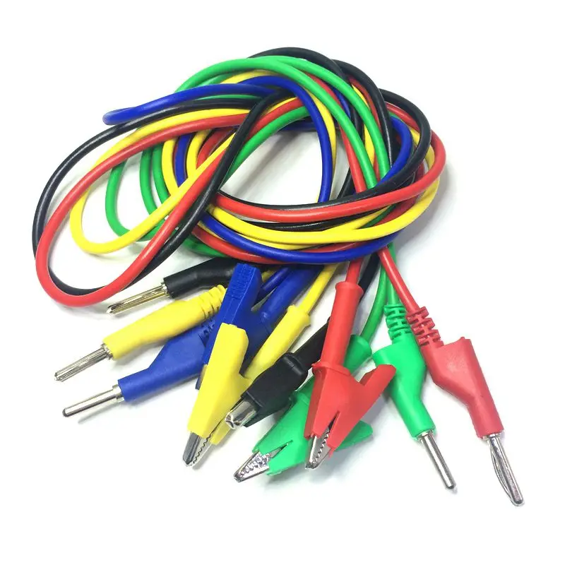 

1 PCS Hoge Kwaliteit 1 M Lange Alligator Clip banana Plug Test Kabel for a Multimeter