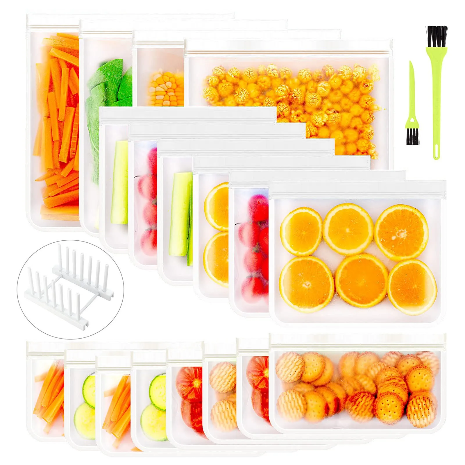 Pe Food Bag Reusable Fresh-keeping Bags Fruit And Vegetable Sealed Leak-proof eco friendly products | Дом и сад