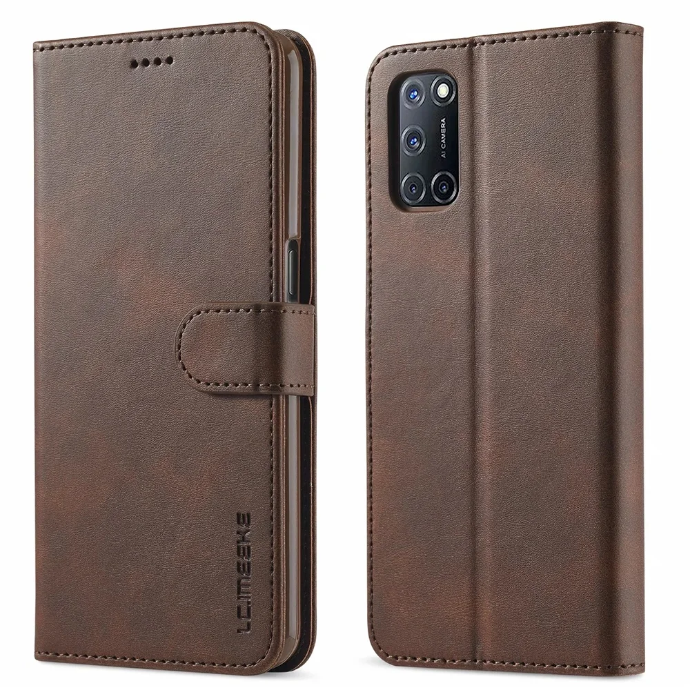 Lederen hoesje voor OPPO F19 Pro Plus A94 A92S A92 A74 A72 A53S A53 A52 A33 A32 A11X A11 A9 A5 Realme C25 C21 C20 C3 C15 C1_voghion.com