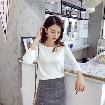 

Spring New Slim Fashion Bow Hollow Out Sweater Sexy Backless O Neck Half Sleeve Women Knit Pullover Sweaters