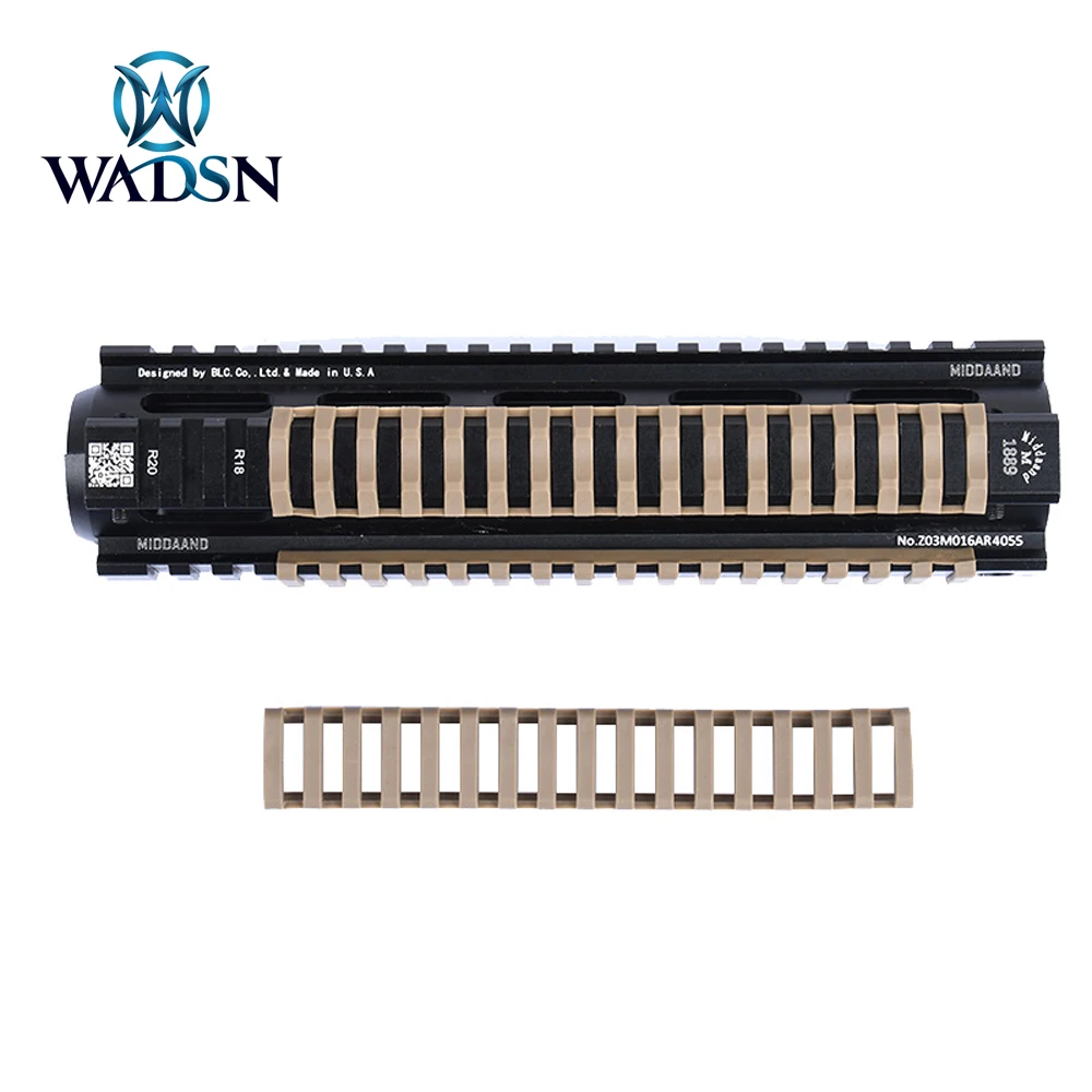 

WADSN 5pack/lot Tactical 18-Slot Rail Cover Rubber Hunting Handguard Heat Resistant Rail Panel Mount 4 pcs Fit 20mm Picatinny