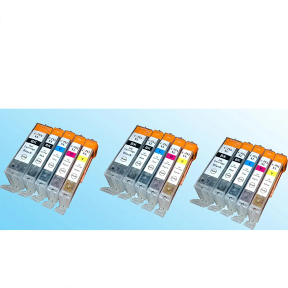15 шт. для PGI750 CLI751 PGI-750 CLI-751 PGI 750 CLI 751 совместимые картриджи для can PIXMA MG5470/MG6370/MG6470