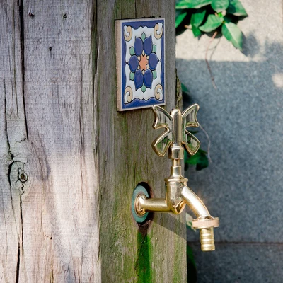 fcndsfk Kraan Decoratieve Kraan Landelijke Dierlijke Vormige Tuin Kraan Met Antieke Brons Vis Kraan Voor