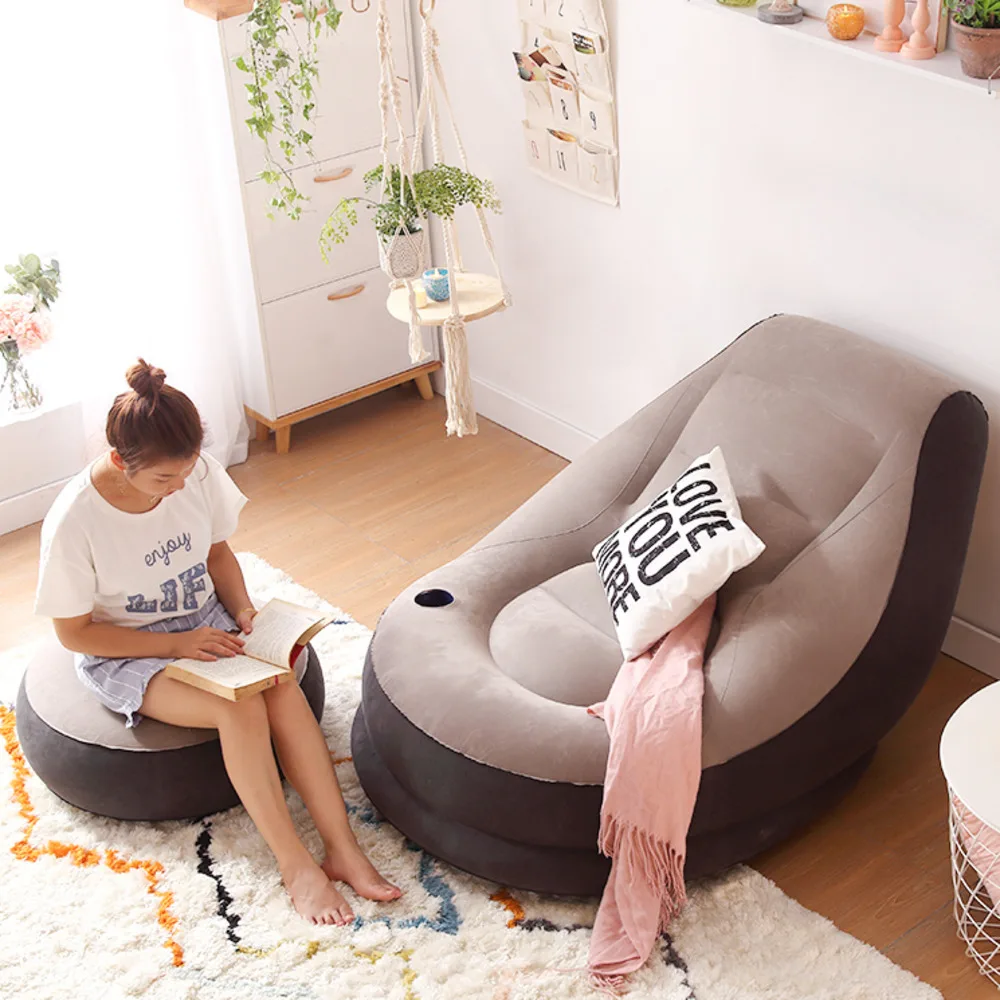 

Dawdler Sofa Tatami Inflation Sofa Bed Small Layout Leisure Time Deck Chair Solo Small Sofa Chair Bedroom Woman Bean Bag