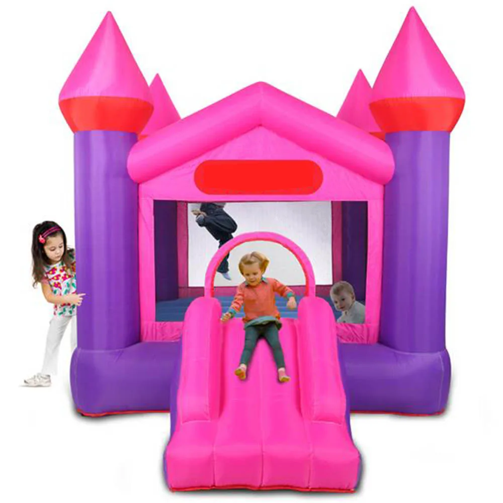 

Inflatable Castle Slides Trampoline Bouncer for Kids Bouncy Castle Small Air Bounce House with Blower Children's Playground
