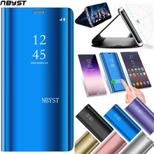 Nbyst зеркальный флип-чехол для huawei honor 7C 8X P10 20 30 pro LITE mate 10 20 lite рro P8 P9 Lite P Smart Y7